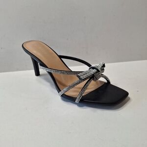 BCBGeneration Selma Rhinestone Embellished Dressy Bow Heel Sandals Size 8.5